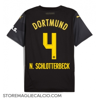Borussia Dortmund Nico Schlotterbeck #4 Maglia Gara Trasferta Repliche 2024-25